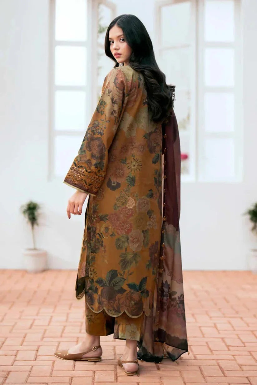 Baroque 3 Piece Printed Khaddar D-788