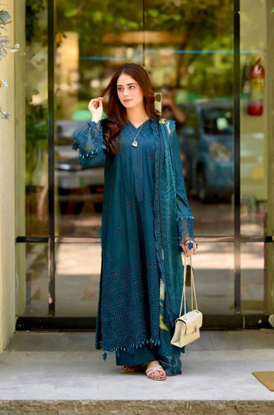 Zarashahjhan Embroidered Lawn 3 Piece Suit D/47