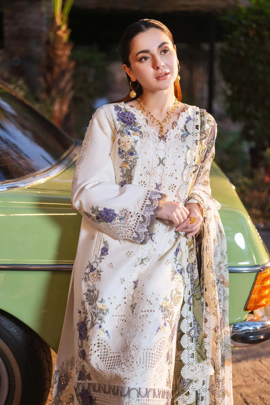 Chikenkari Qalamkar Embroidered 3 Piece Lawn Suit QL-1030