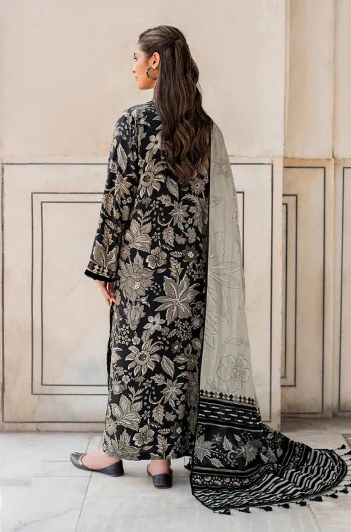 Baroque 3 Piece Printed Khaddar D-786