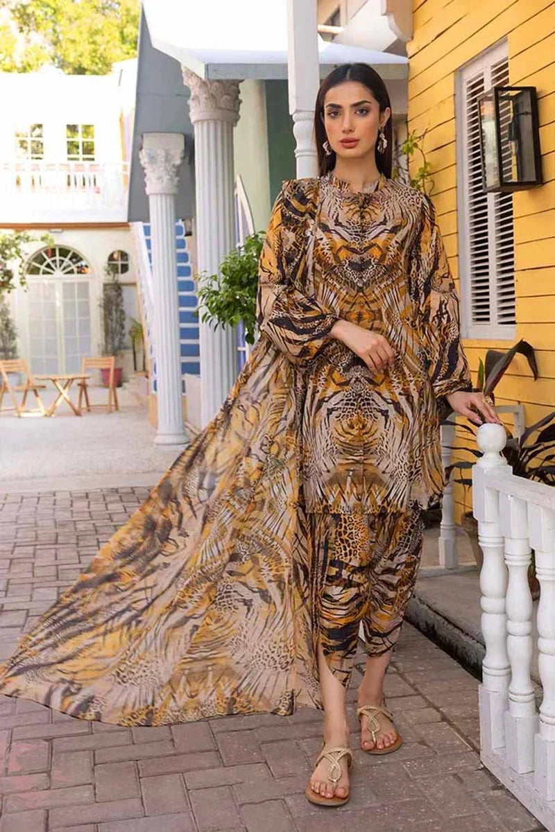 Charizma 3 Piece Printed Khaddar D-500