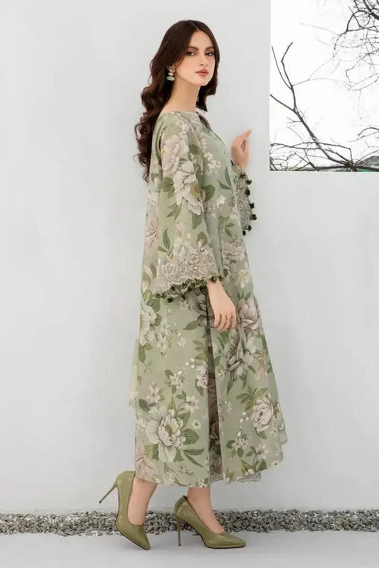 Baroque Three Piece Printed Khaddar D-792