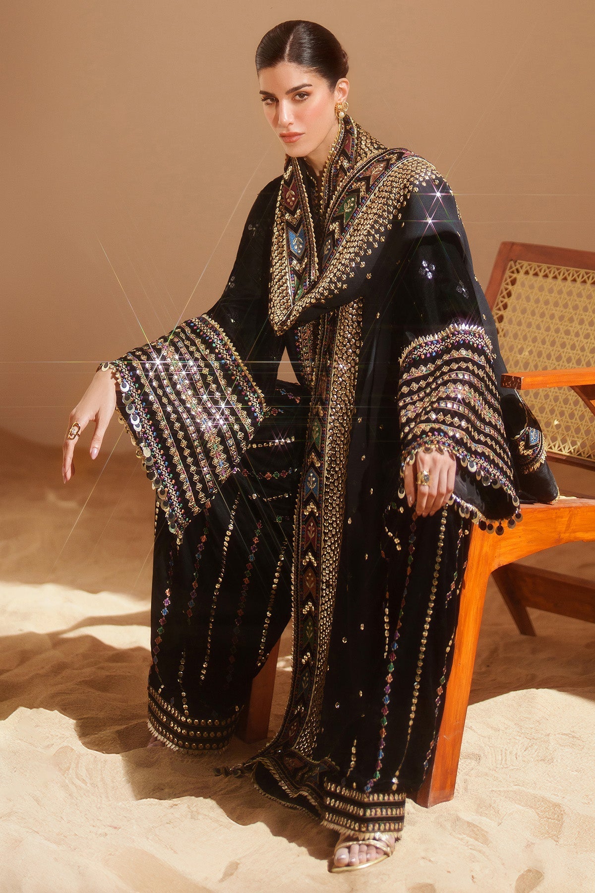 7008 - JZ Embroidered Velvet 3-Piece Dress