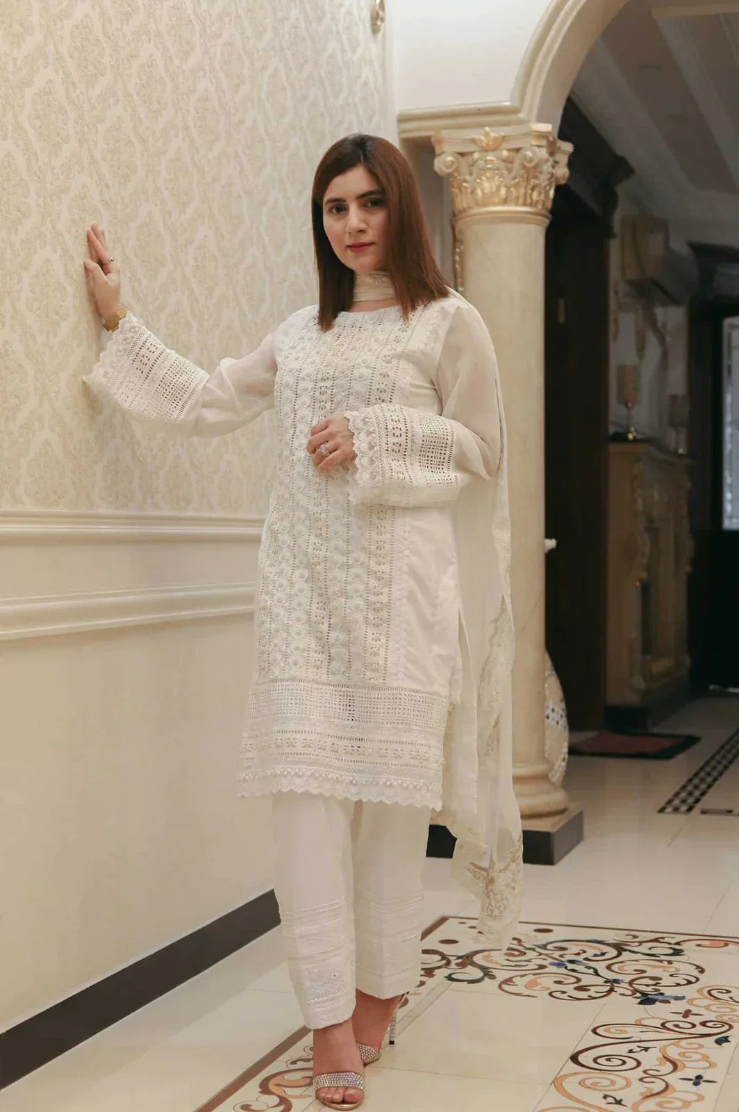 Chikenkari Lawn Embroidered 3 Piece Suit Collection (D-750)
