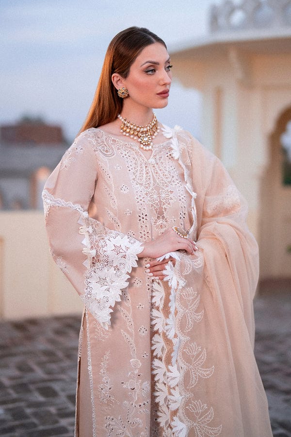 Zarpash Chikankari Embroidered Three Piece Dhanak - Zarpash-02