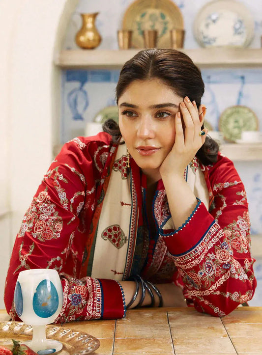 Zarashahjhan Embroidered Lawn 3 Piece Suit COCO-08