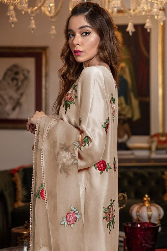 Embroidered Airjet Shamoz Silk 3 Piece Fcs-05