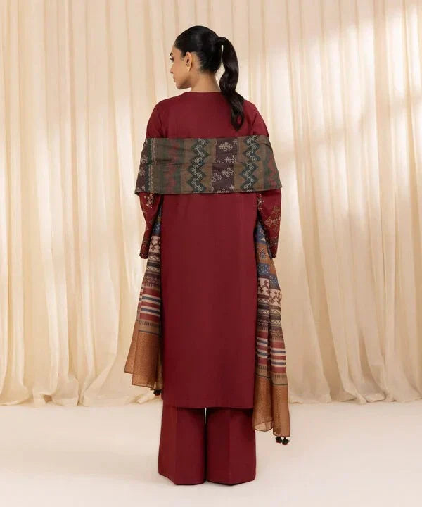 sapphire Embroidered Dhanak 3 Piece SP-715