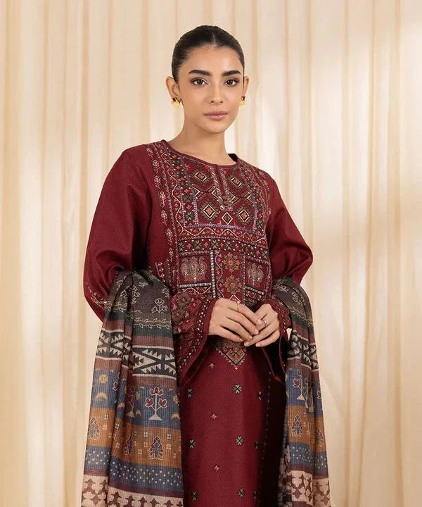 sapphire Embroidered lawn Three Piece D/715