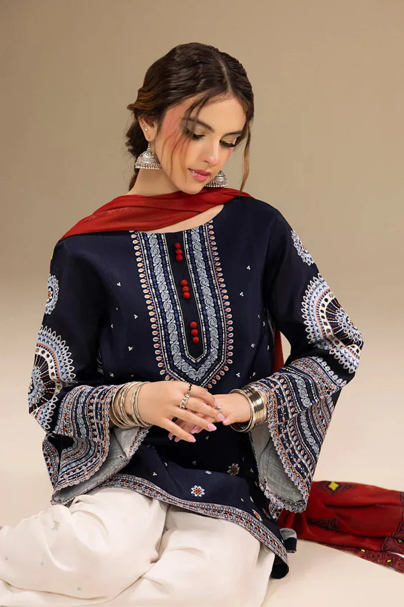 Sapphire Embroidered Dhanak Three Piece SPW-934
