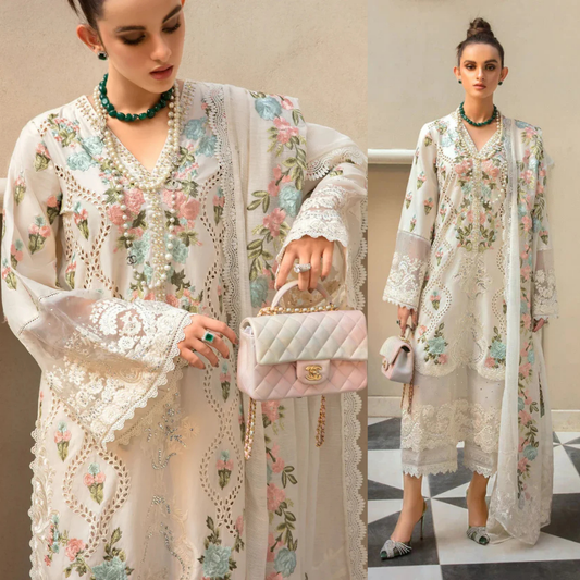 MONSOON BLOOMS Lawn 3 Piece Suit Summer Collection D/817