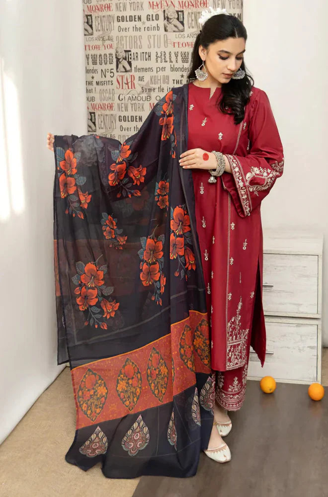 Urge Embroidered lawn Three Piece D/696