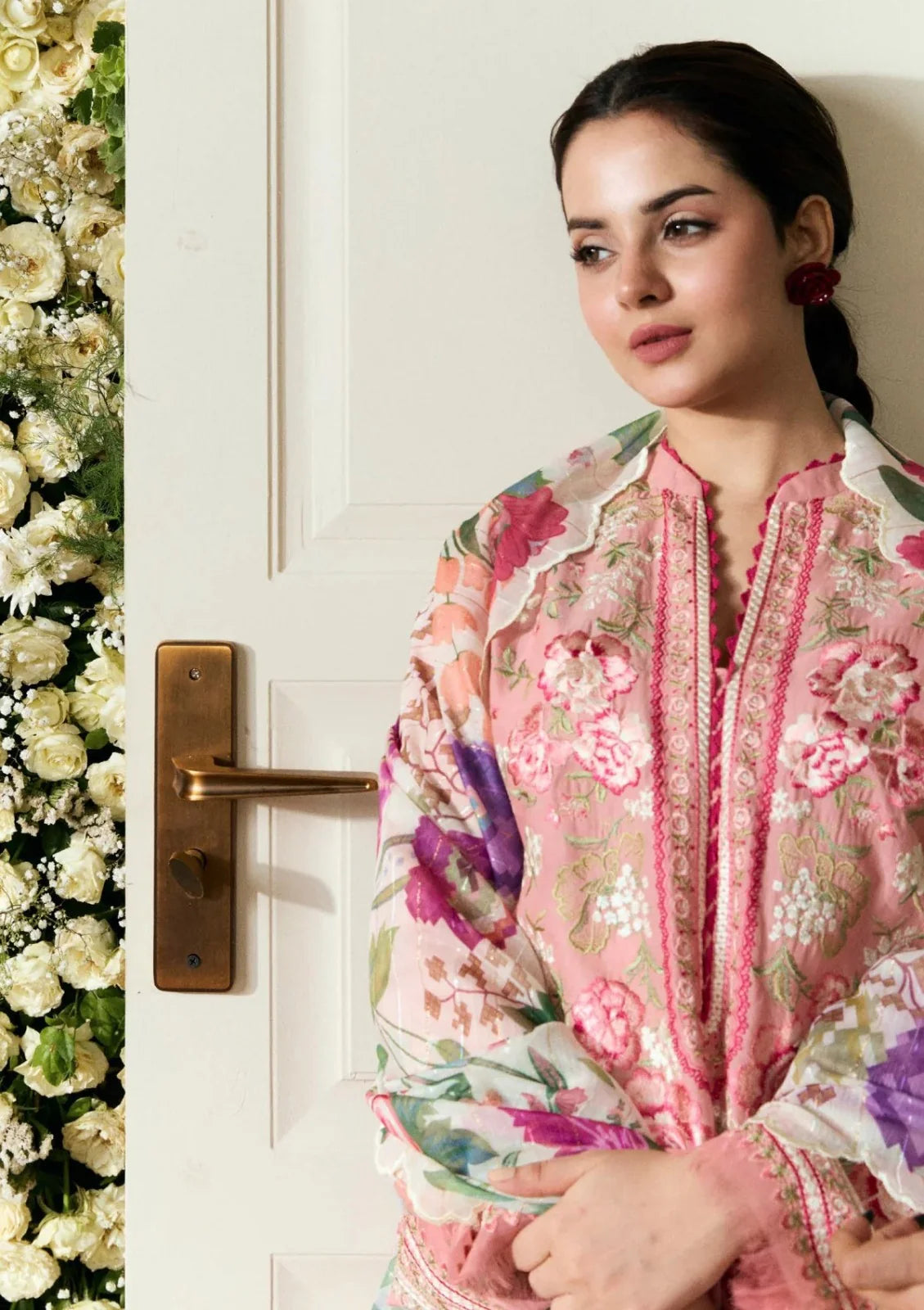 Bin Ilyas Embroidered Three Piece Dhanak D-150