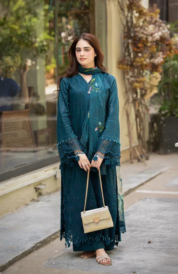 Zarashahjhan Embroidered Lawn 3 Piece Suit D/47