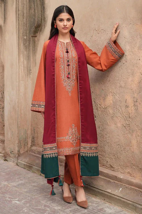 JAZMIN Embroidered Dhanak 3 Piece JZ/30