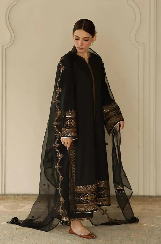 Dyot 3 Piece Embroidered Dhanak - DYOT-793