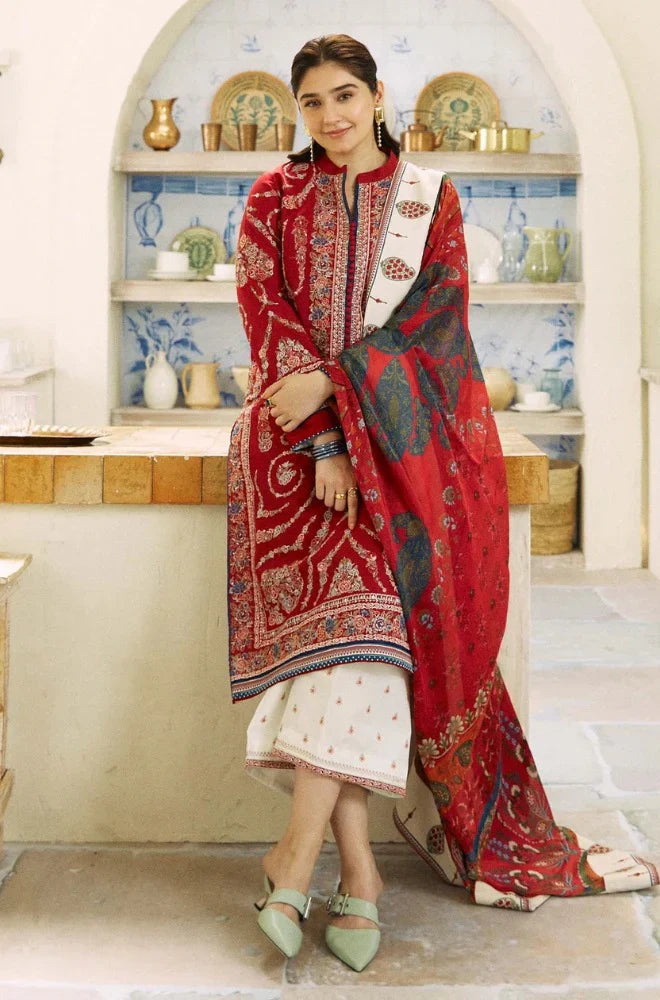 Zarashahjhan Embroidered Dhanak 3 Piece COCO-08