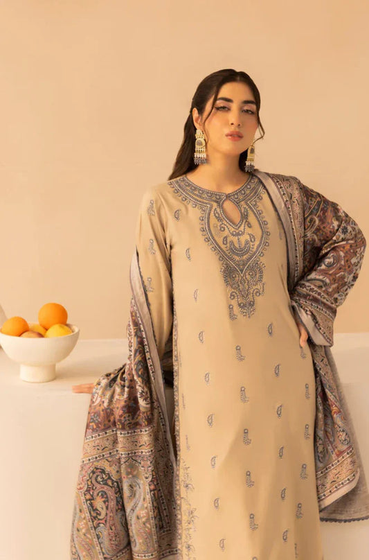 Mohagni Embroidered lawn Three Piece D/18