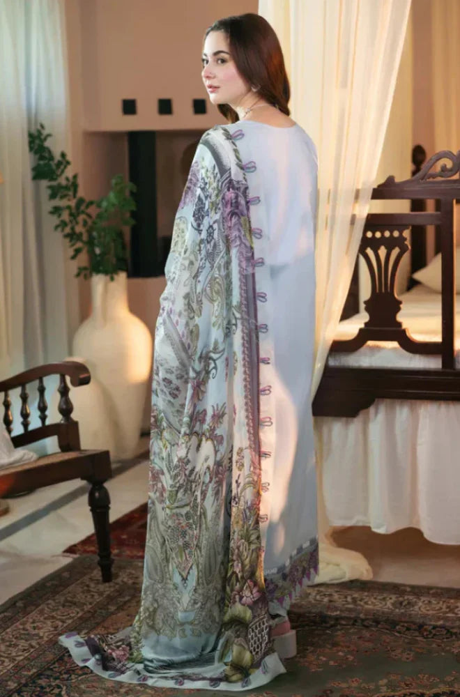Qalamkar Chikenkari Embroidered Lawn 3 Piece Suit QL-1028