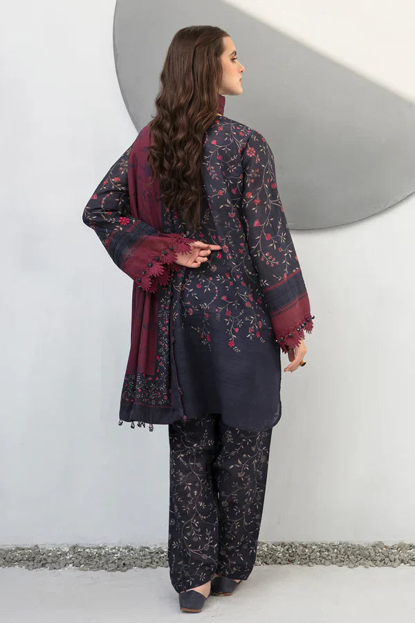 Baroque 3 Piece Printed Khaddar D-801