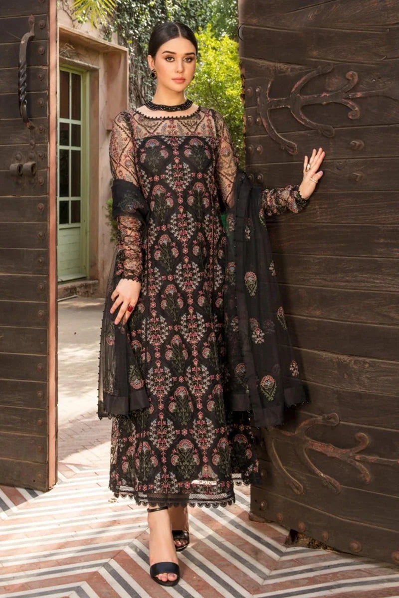 Bareeze 3 Piece Embroidered Linen (Organza) - BR-501