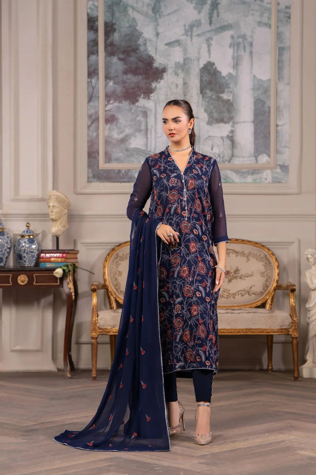 Bareeze Embroidered Lawn 3 Piece Suit D/43