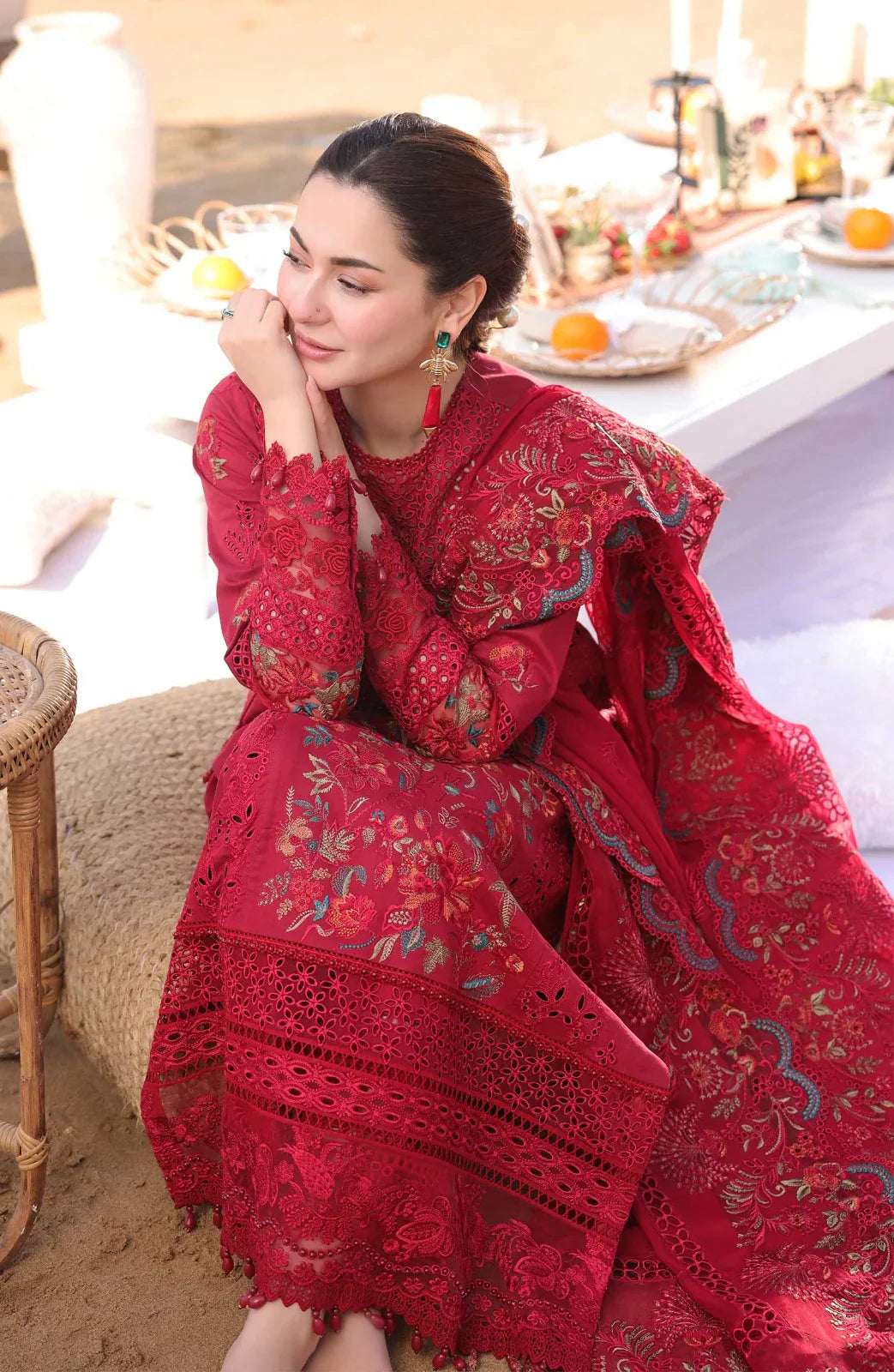 Imrozia Embroidered Dhanak 3 Piece D-60