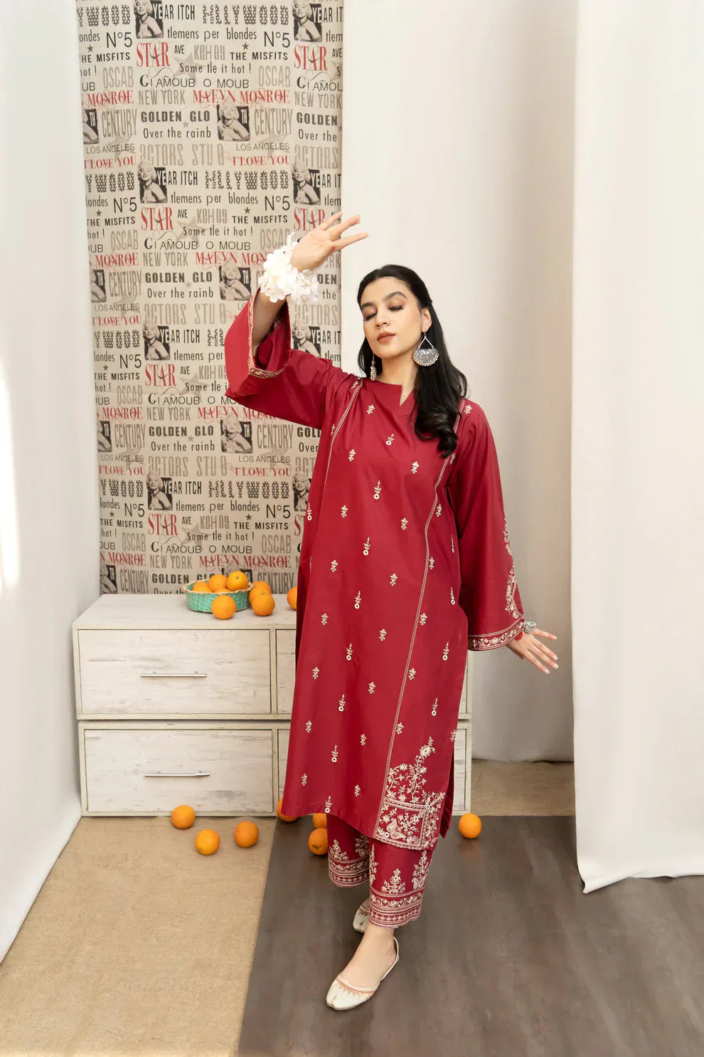 Urge Embroidered Dhanak 3 Piece UR-696