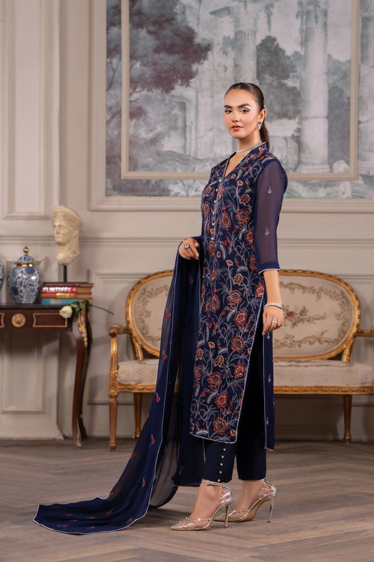 Bareeze Embroidered Lawn 3 Piece Suit D/43