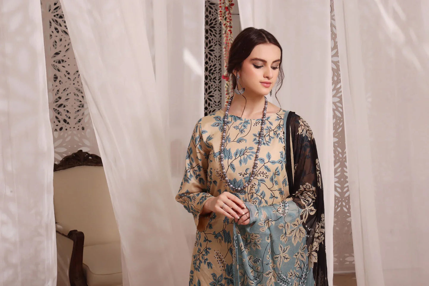 Printed Airjet Viscous Silk 3 Piece FCC-837