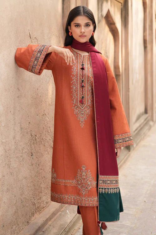 JAZMIN Embroidered Dhanak 3 Piece JZ/30