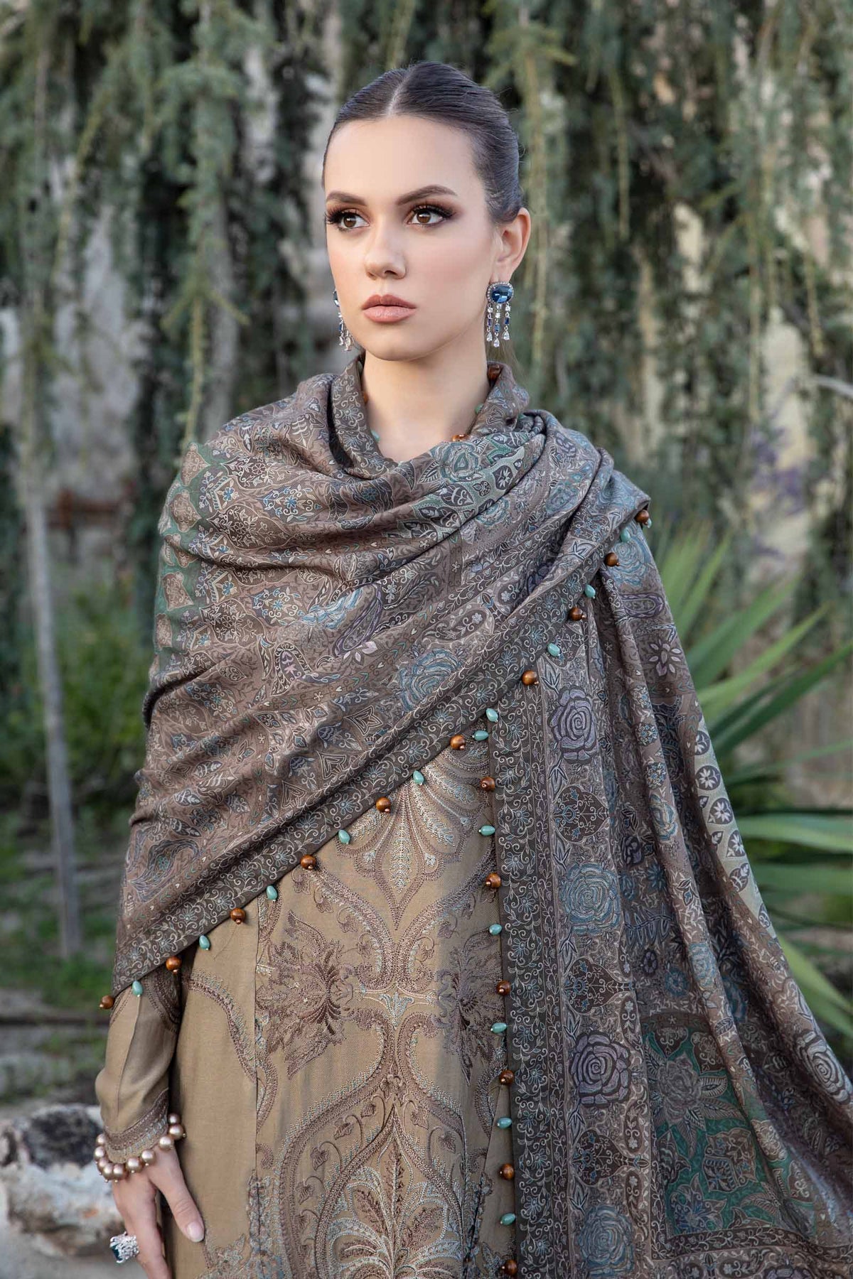 Maria B Embroidered 3 Piece Lawn Suit MB-846 Chiku