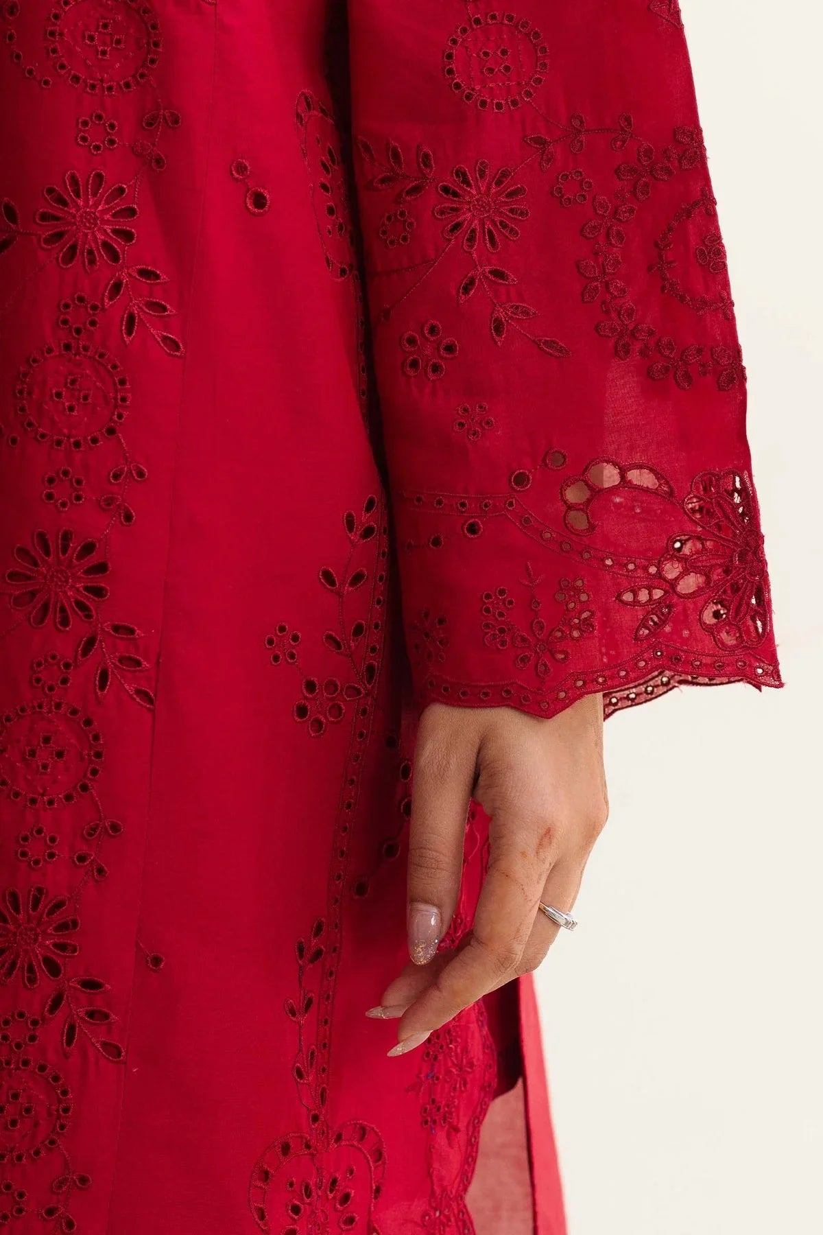 Zarashahjhan Embroidered 3 Piece Lawn Suit COCO-09 Red