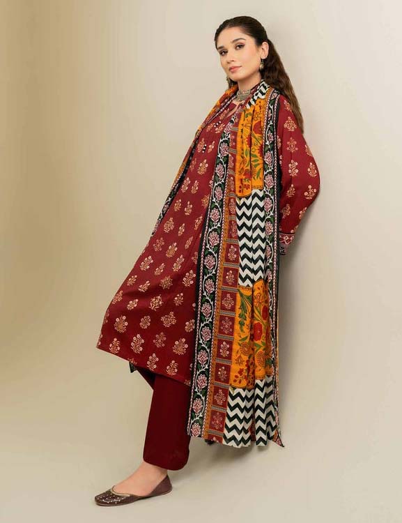 Sapphire Embroidered Dhanak 3 Piece SPW-881