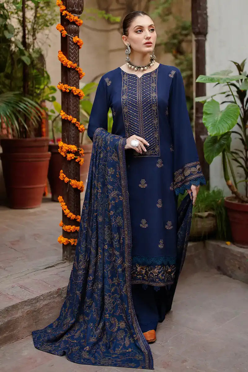 Bareeze Embroidered Dhanak 3 Piece Winter Collection D-10