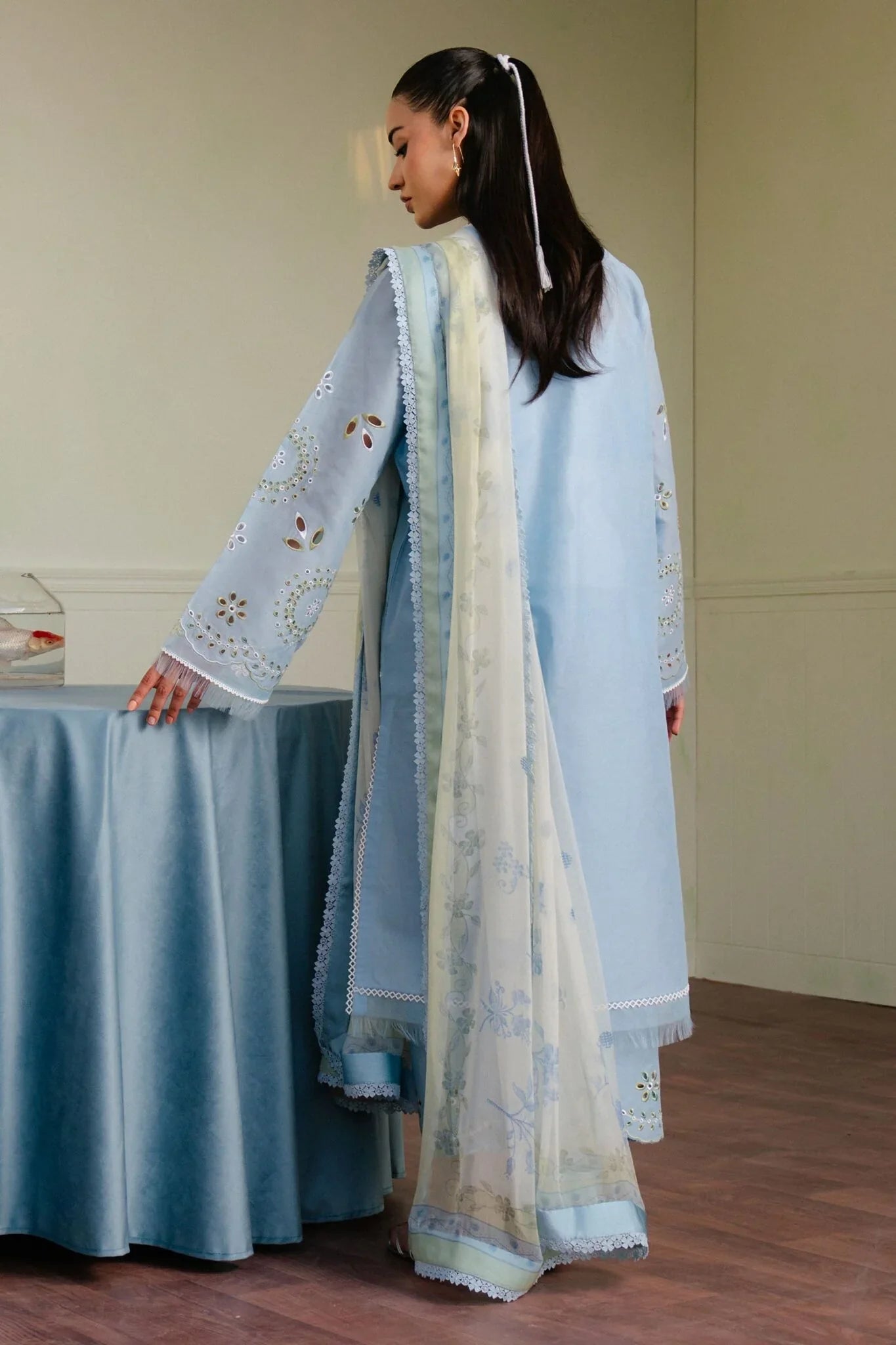 Zarashahjhan Embroidered lawn Three Piece D/84