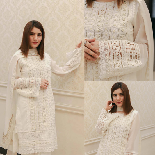 Chikenkari Lawn Embroidered 3 Piece Suit Collection (D-750)