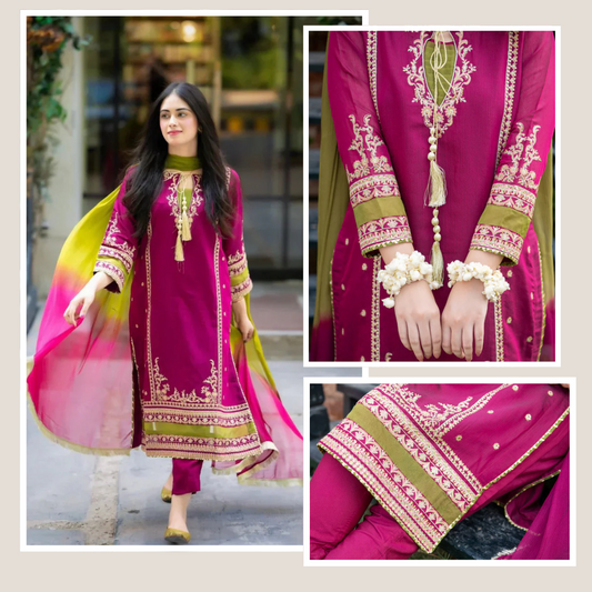 OMAL by Komal - Embroidered Lawn Three Piece Summer Collection D/13 - OC-01