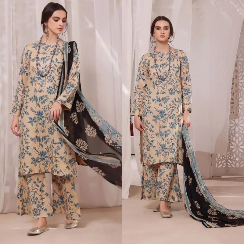 Printed Airjet Viscous Silk 3 Piece FCC-837