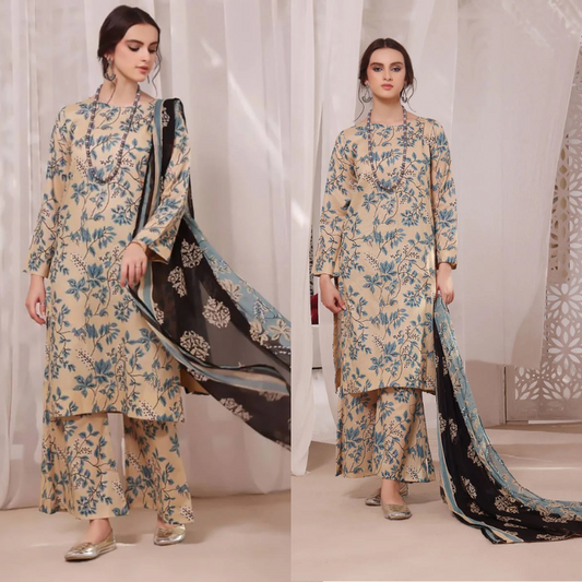 Printed Airjet Viscous Silk 3 Piece FCC-837