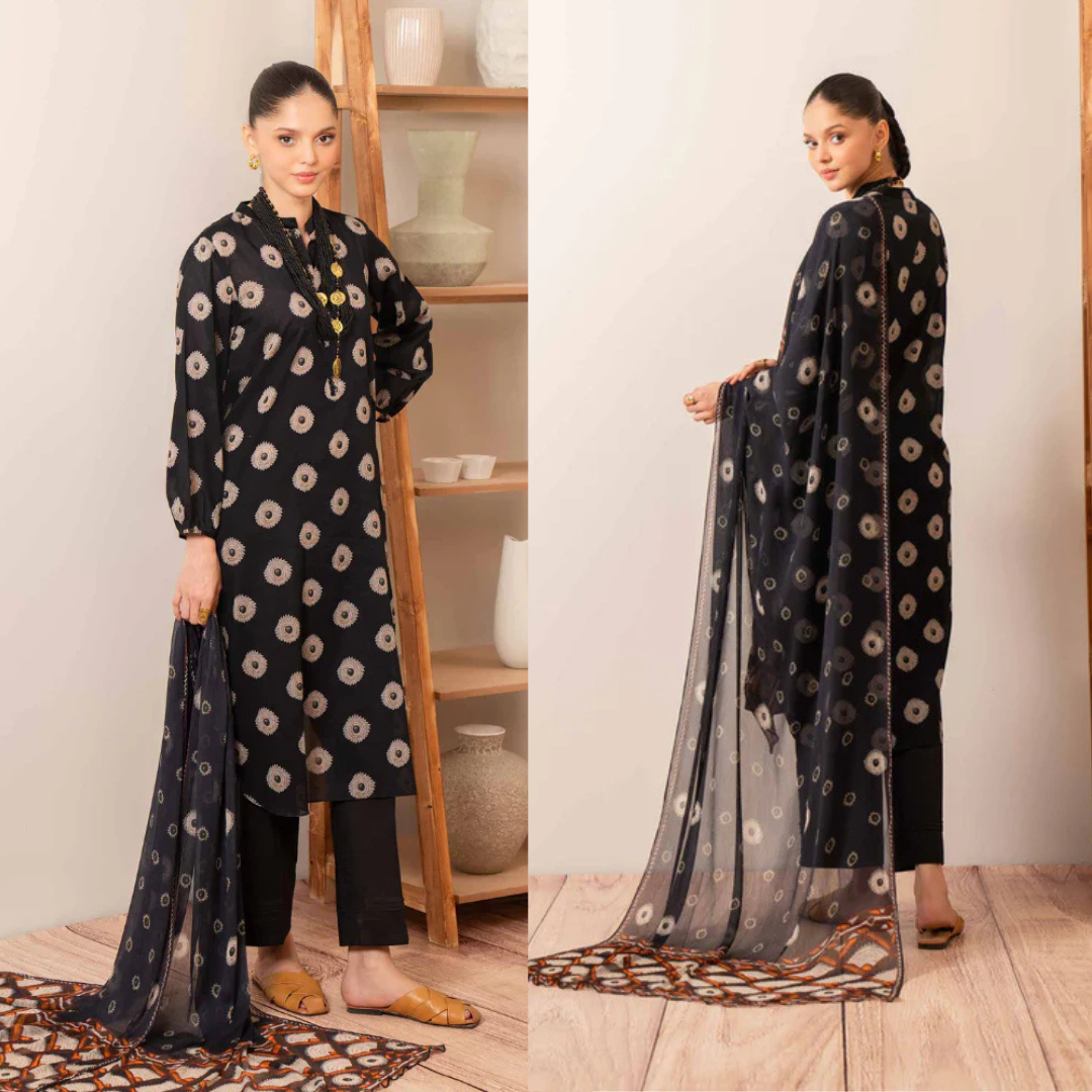 NISHAT Embroidered Dhanak Three Piece - NL-686