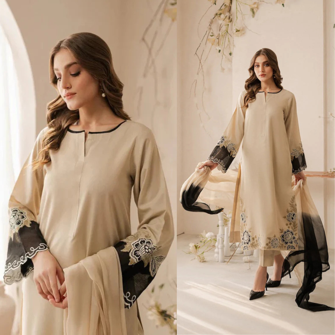 IZEL Embroidered Lawn 3 Piece Suit IZ-09