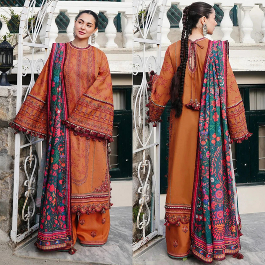 laam Embroidered Dhanak 3 Piece D-65