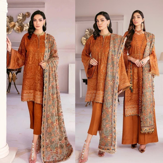 Cross Stitch Winter Embroidered 3 Piece CS-03