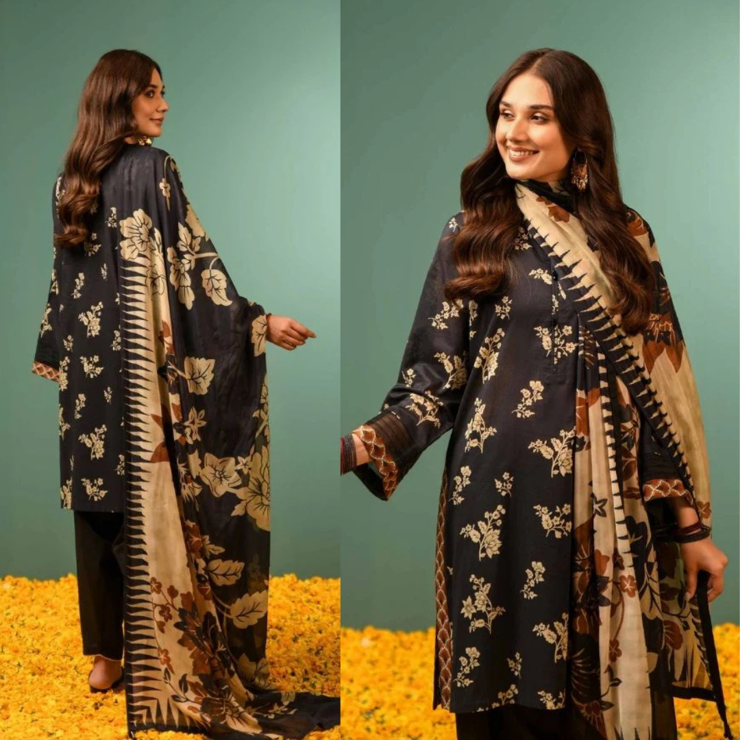 Mushq Embroidered Winter Three Piece MQ-29