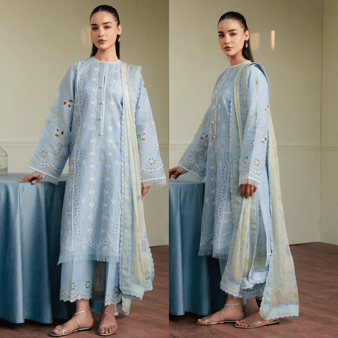 Zarashahjhan Embroidered lawn Three Piece D/84