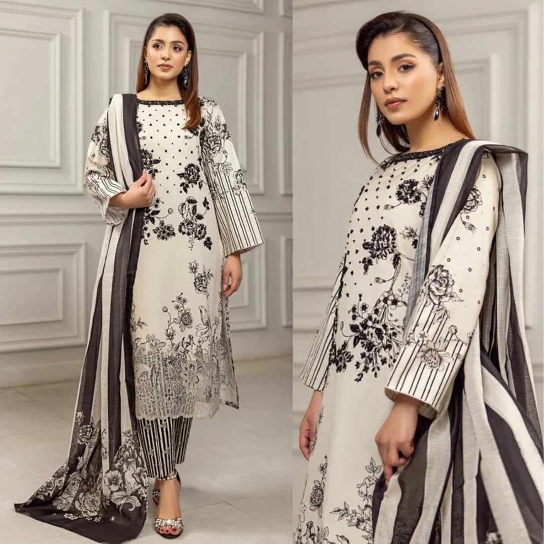 Tawakal Printed 3 Piece Suit D-91