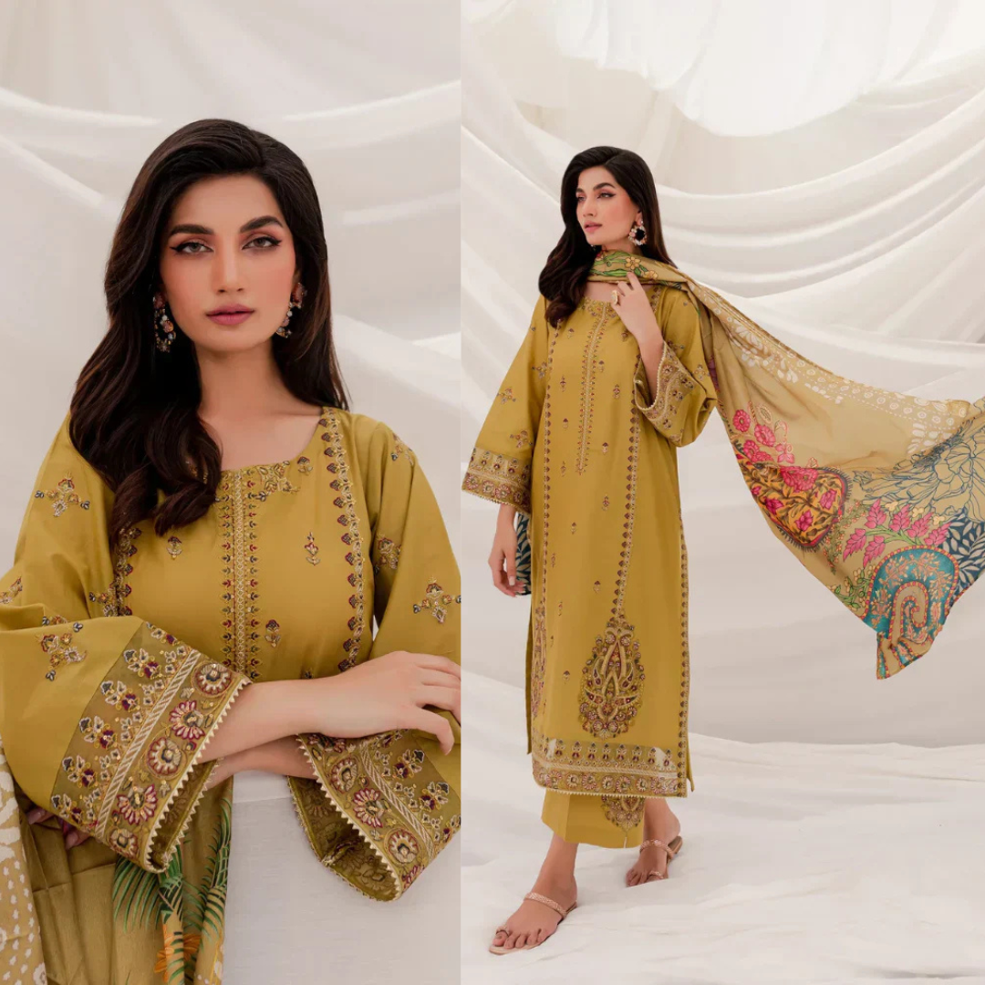 Sapphire Embroidered Lawn 3 Piece Suit D/857