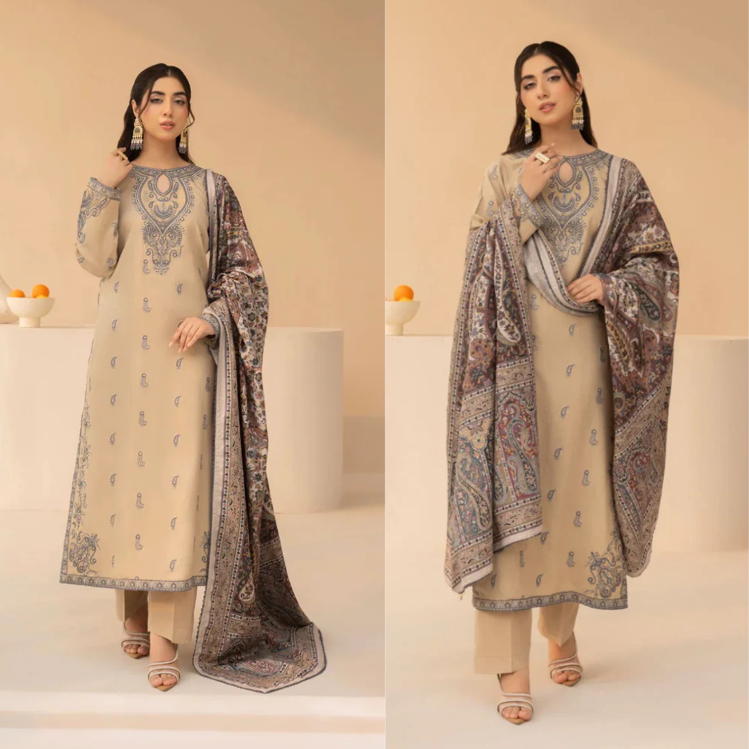 Mohagni Embroidered lawn Three Piece D/18