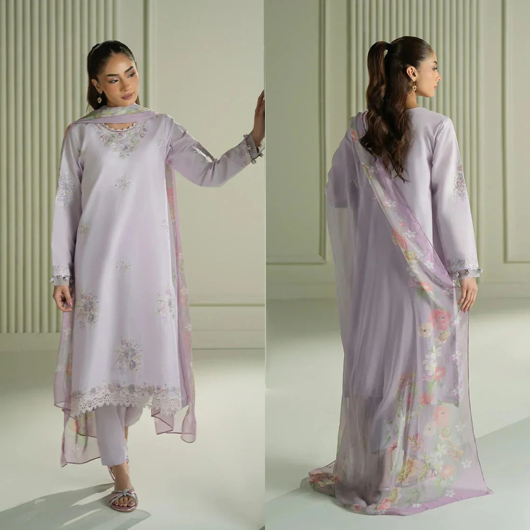 Cross stitch Embroidered Lawn 3 Piece Suit CS-12 D/53